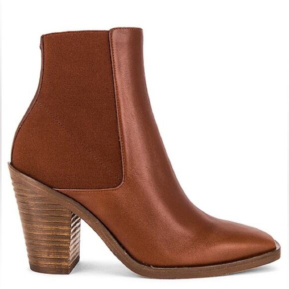 Rag & Bone Axel Chelsea Ankle Pull On Boots Brown Leather Size 37 - Picture 1 of 6